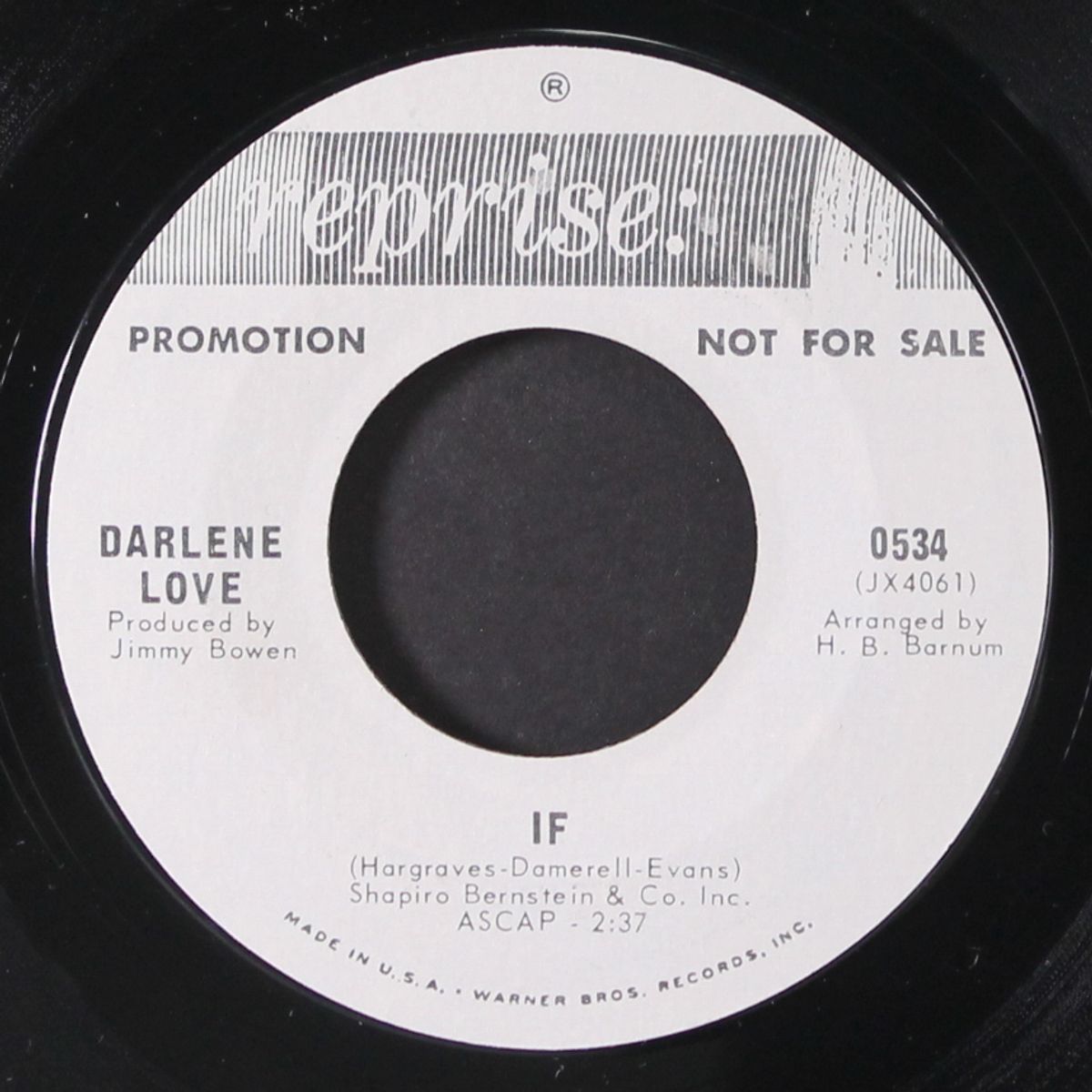 too late to say you're sorry / if by DARLENE LOVE