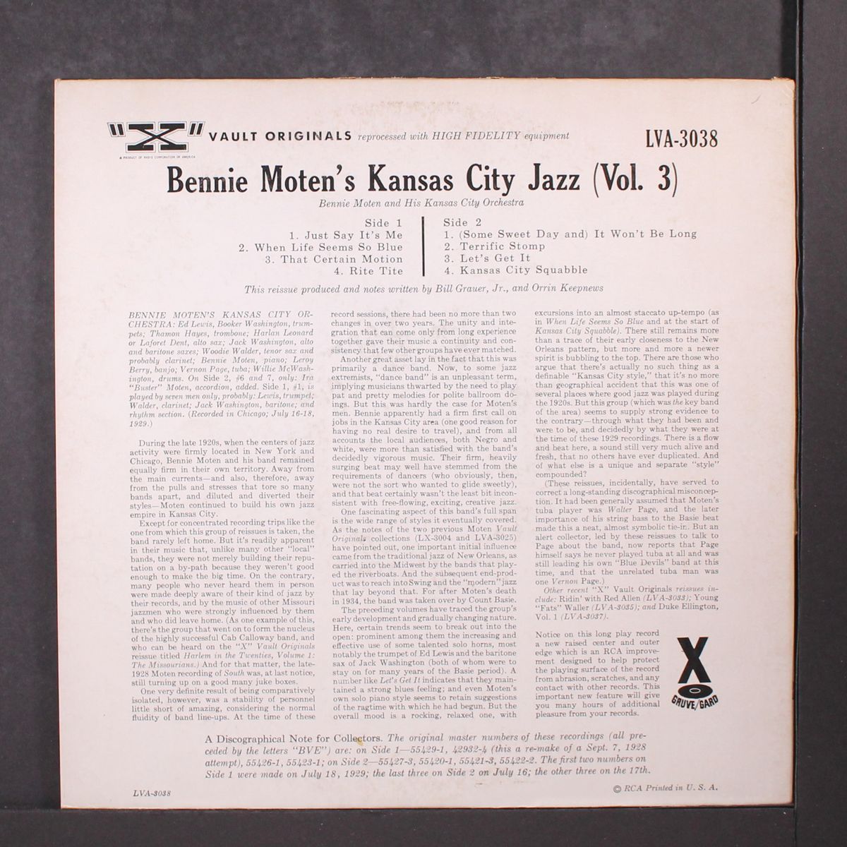 kansas city jazz, vol. 3 by BENNIE MOTEN
