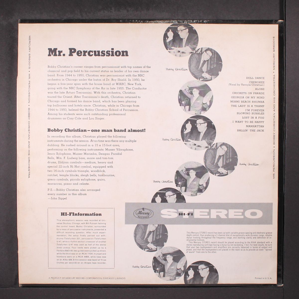 mr. percussion by BOBBY CHRISTIAN