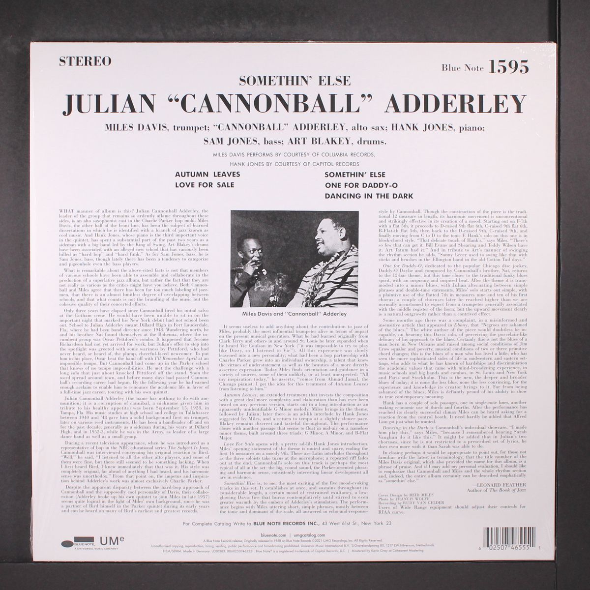 somethin' else by CANNONBALL ADDERLEY