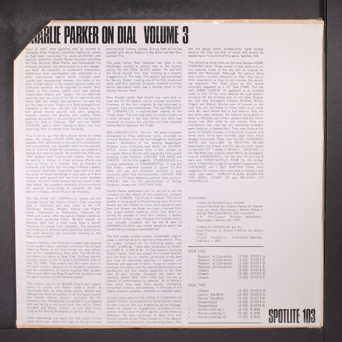 on dial, vol. 3 by CHARLIE PARKER