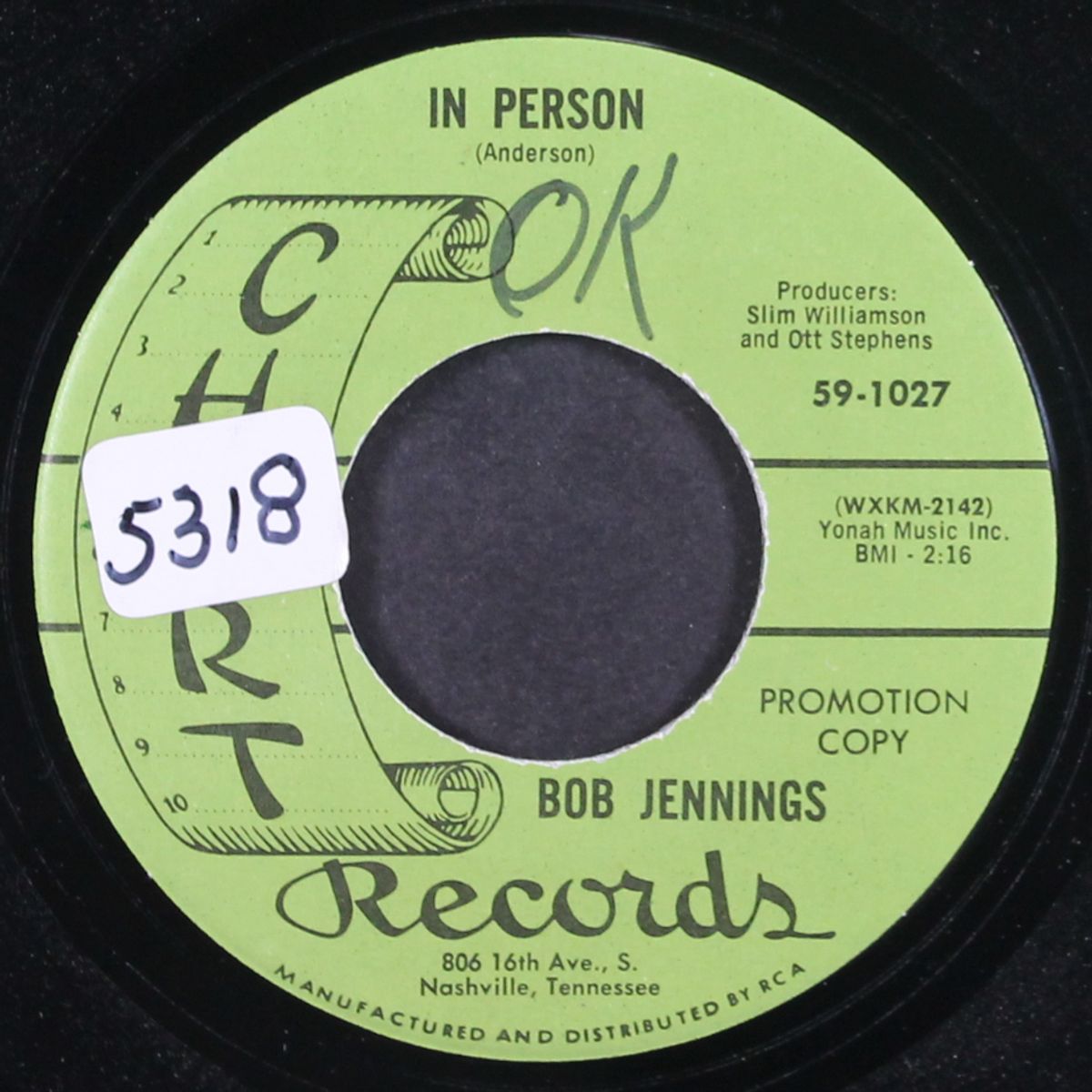 i'll step into your shoes / in person by BOB JENNINGS