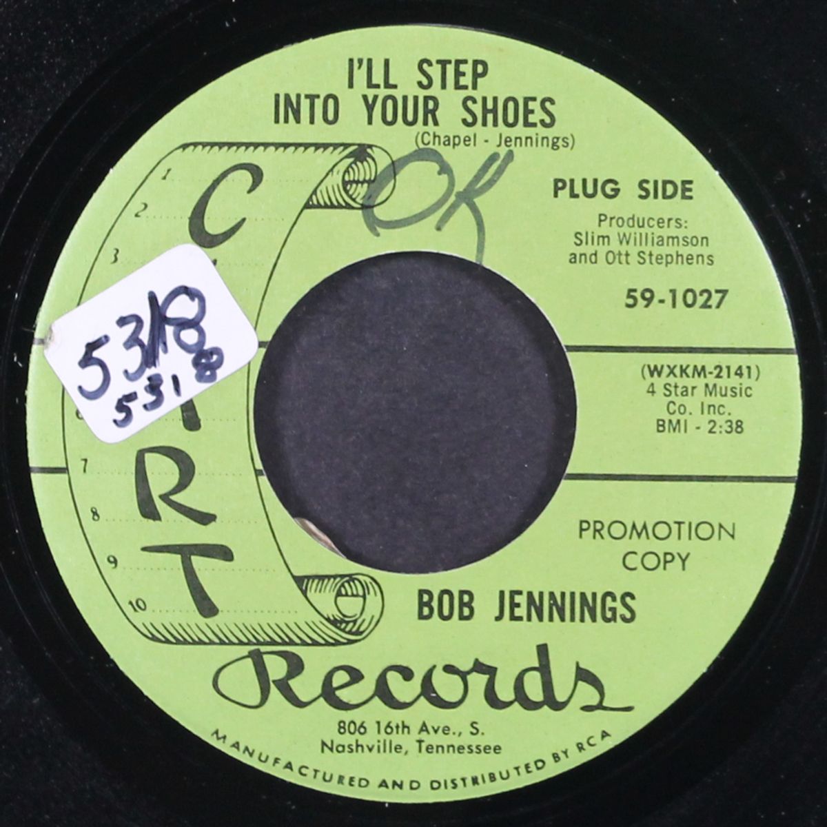 i'll step into your shoes / in person by BOB JENNINGS