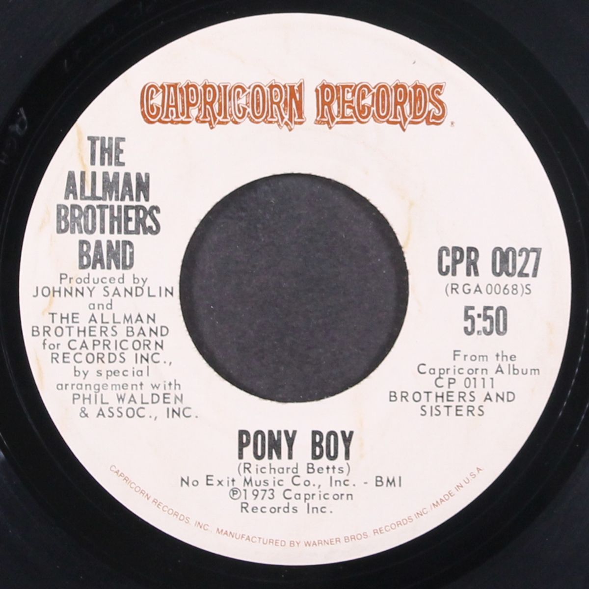 ramblin' man / pony boy by ALLMAN BROTHERS BAND