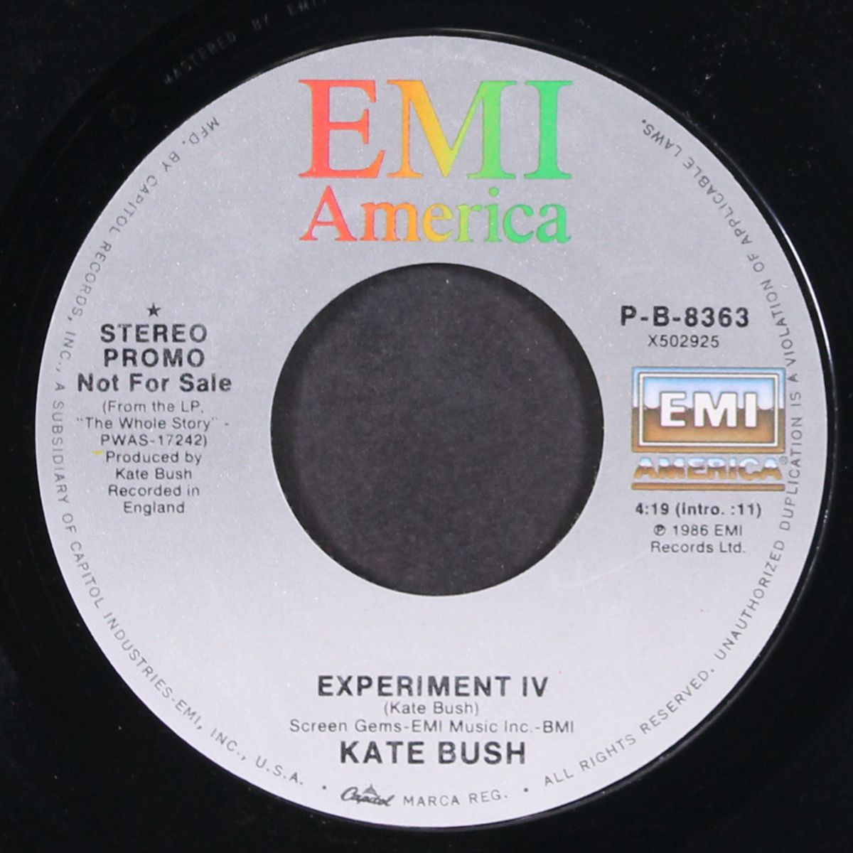 experiment iv / same by KATE BUSH