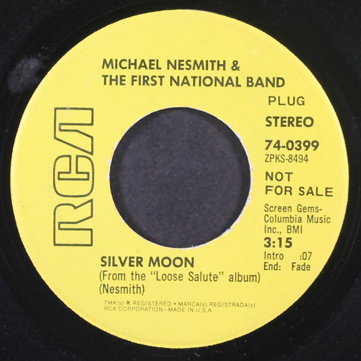 lady of the valley / silver moon by MICHAEL NESMITH & FIRST NATIONAL BAND
