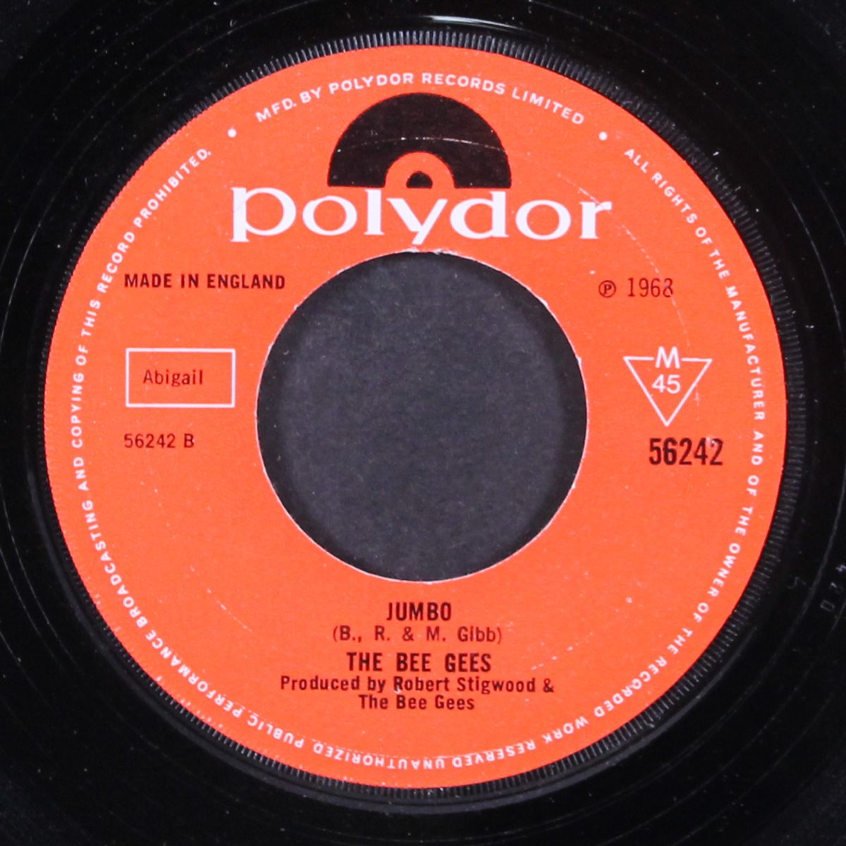 the singer sang his song / jumbo by BEE GEES