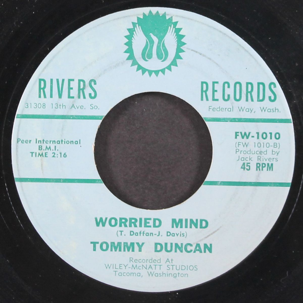 worried mind / remember me by TOMMY DUNCAN