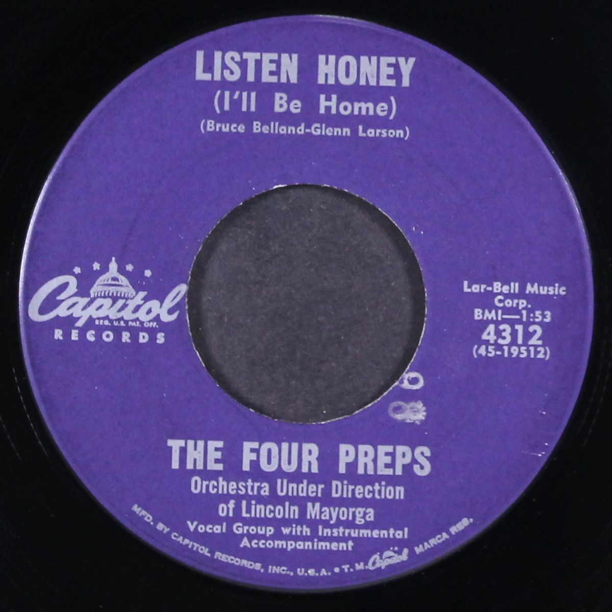 down by the station / listen honey by FOUR PREPS