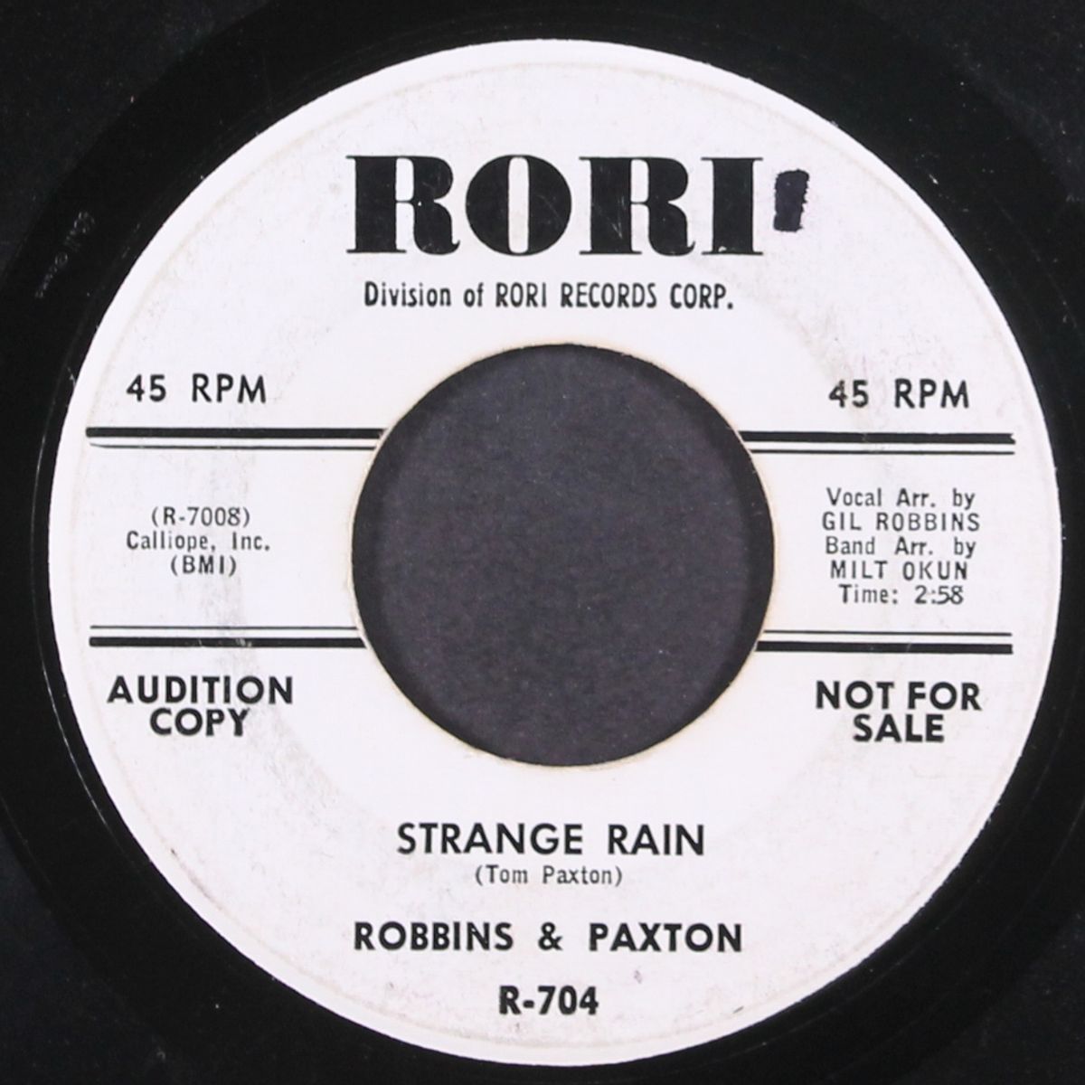 teen angel / strange rain by ROBBINS & PAXTON