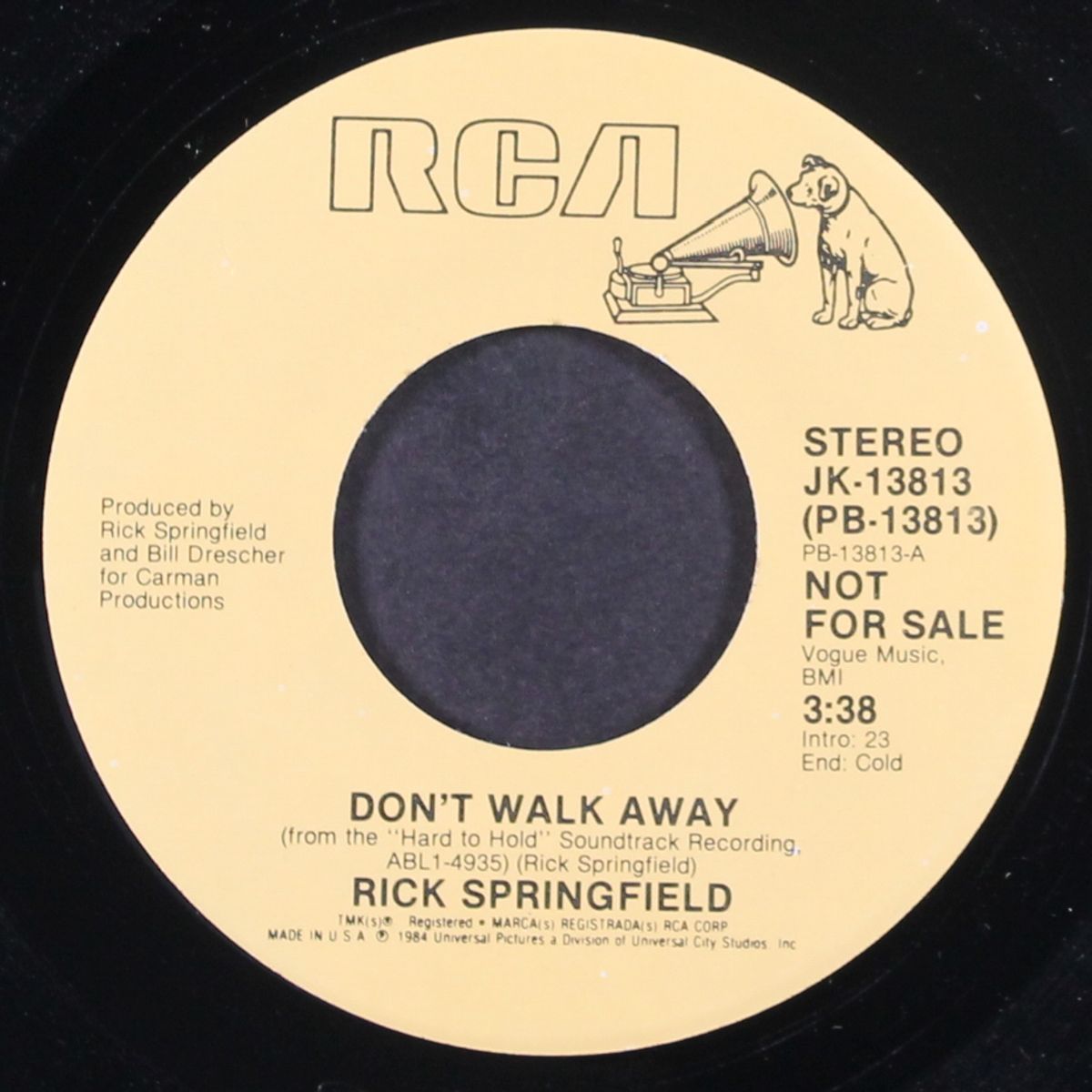 don't walk away / same by RICK SPRINGFIELD