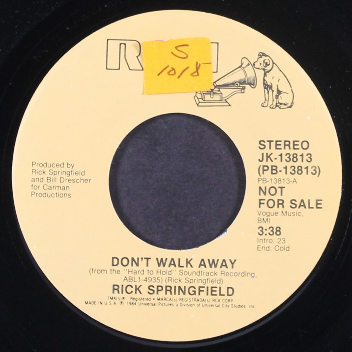 don't walk away / same by RICK SPRINGFIELD
