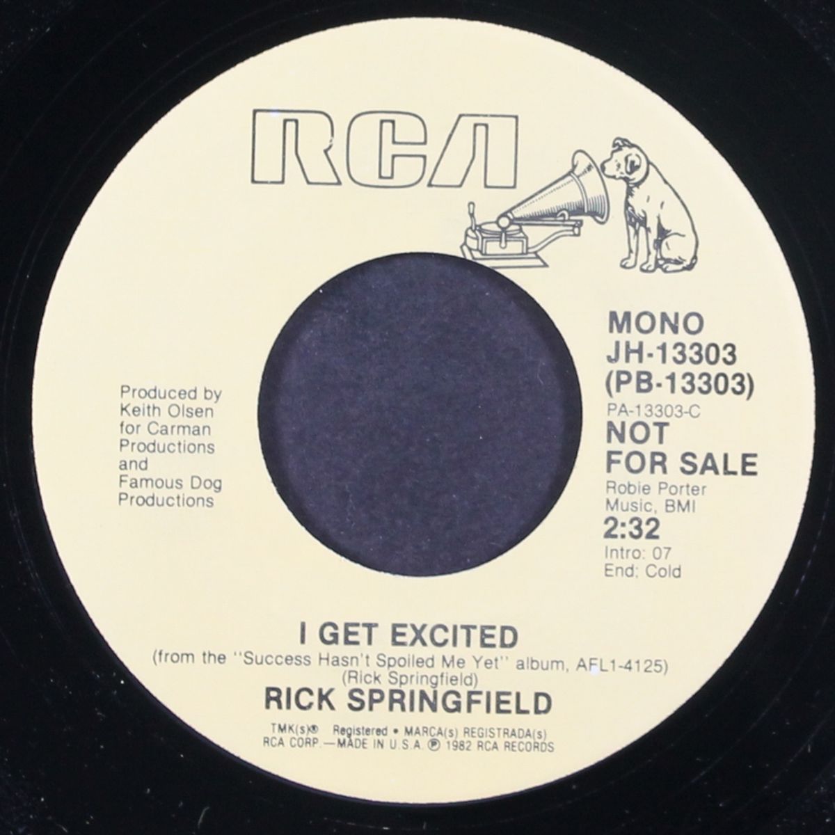 i get excited / mono by RICK SPRINGFIELD