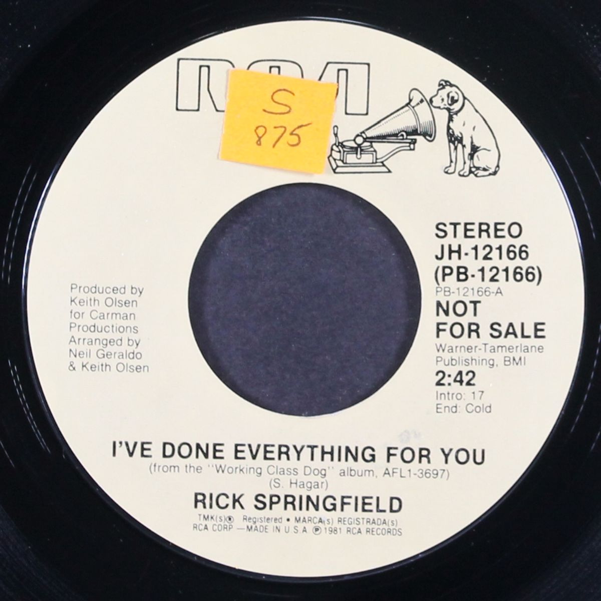 i've done everything for you / mono by RICK SPRINGFIELD