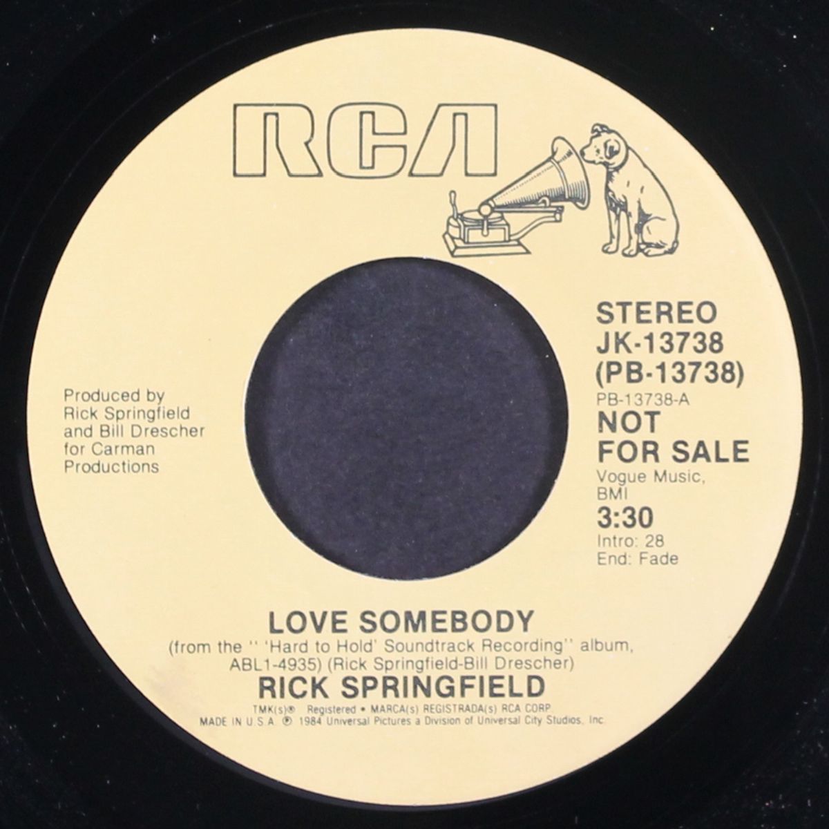 love somebody / same by RICK SPRINGFIELD