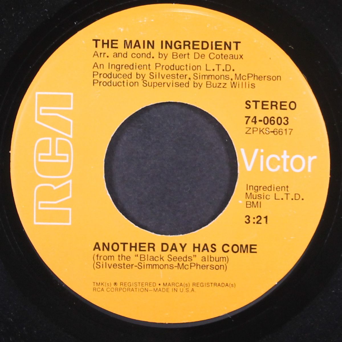i'm leaving this time / another day has come by MAIN INGREDIENT