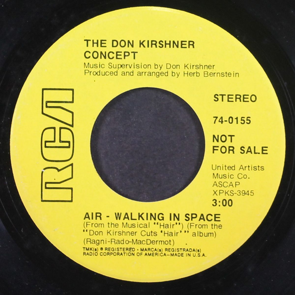 let the sunshine in / air - walking in space by DON KIRSHNER CONCEPT