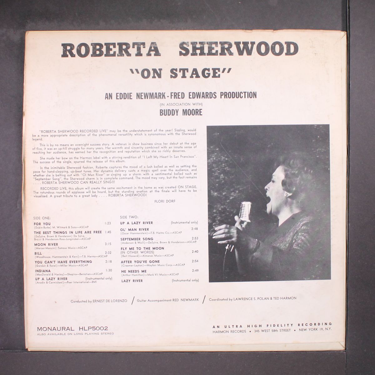 on stage by ROBERTA SHERWOOD
