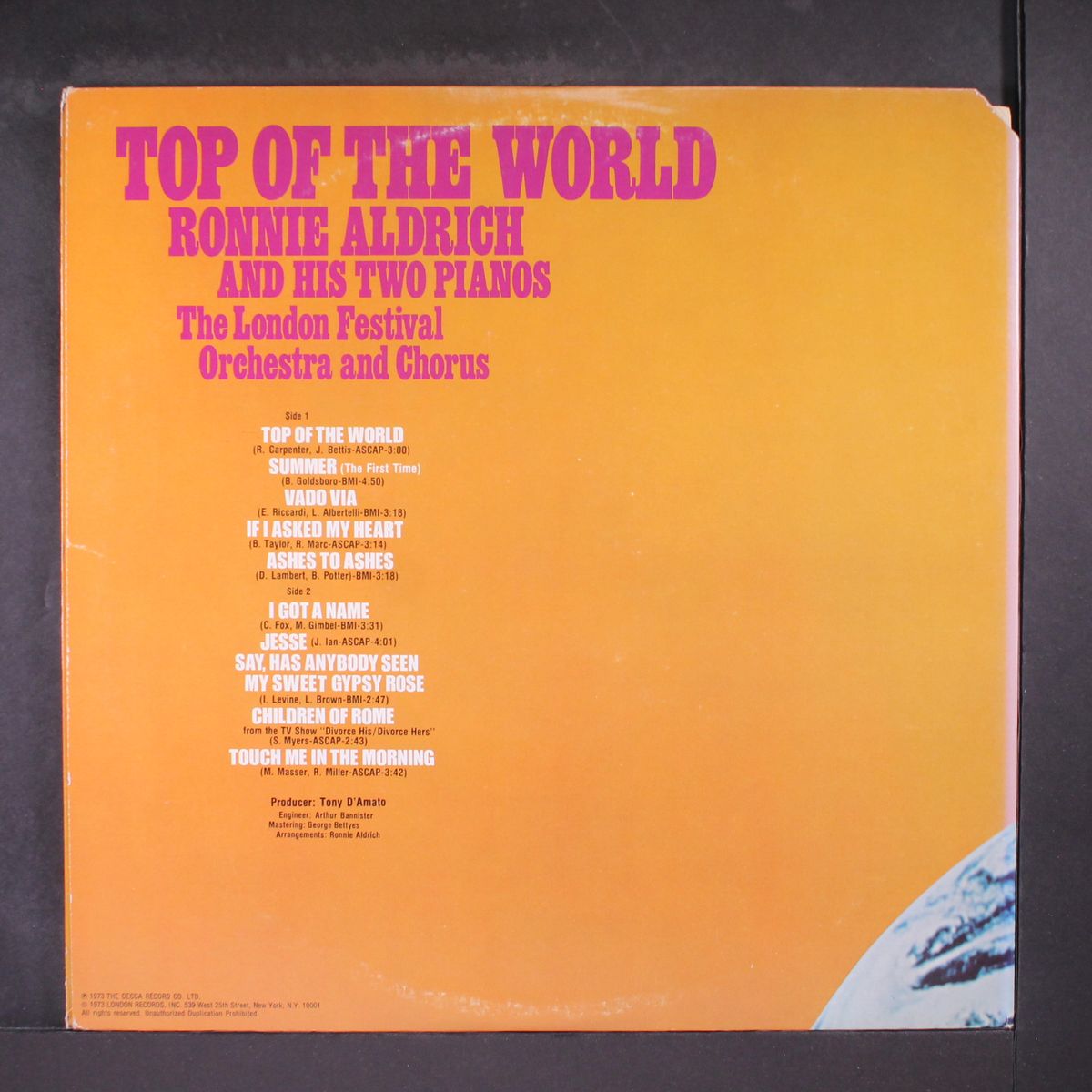top of the world by RONNIE ALDRICH