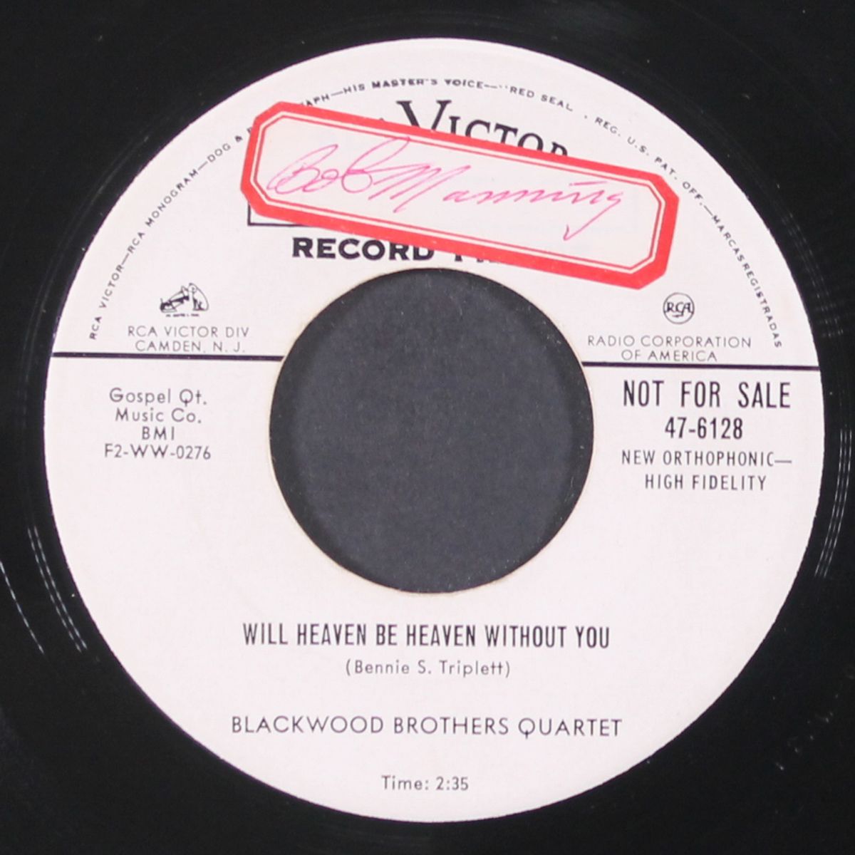 church twice on sunday / will heaven be heaven without you by BLACKWOOD BROTHERS