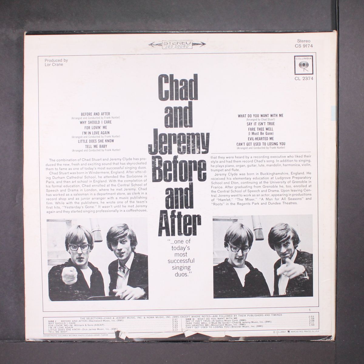 before and after by CHAD & JEREMY