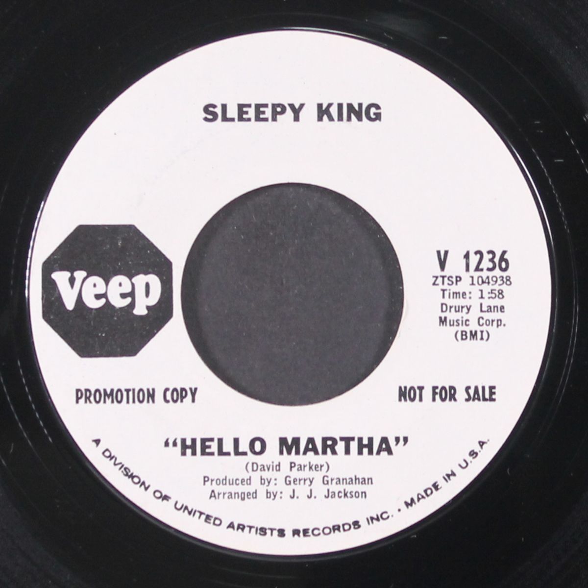 hello martha / please let a fool in out of the rain by SLEEPY KING