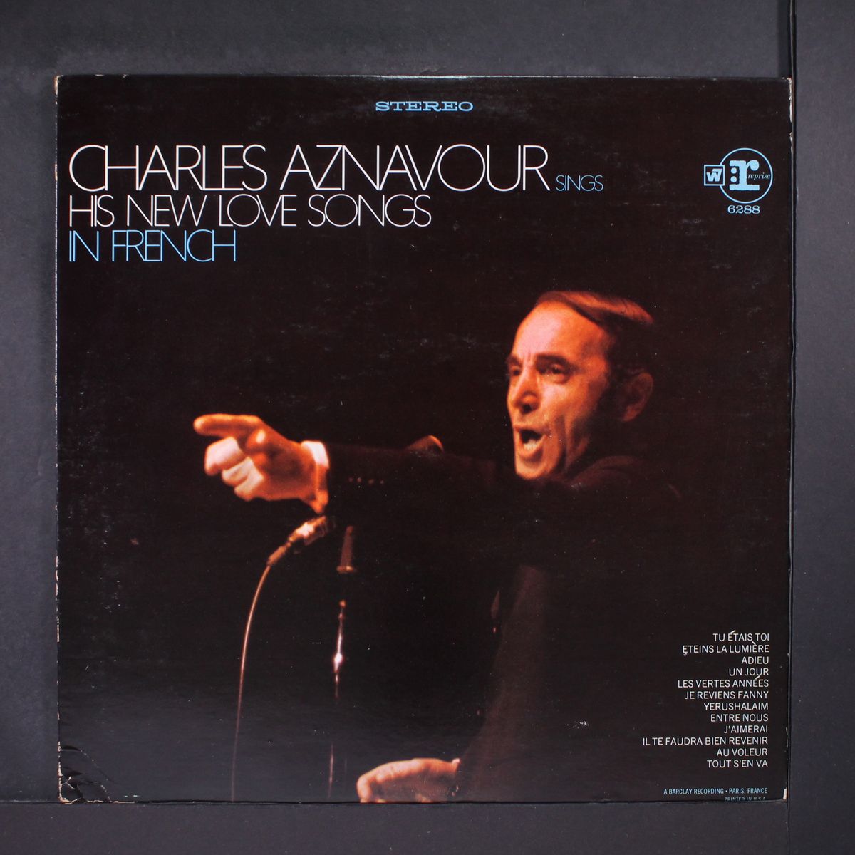 sings his new love songs in french by CHARLES AZNAVOUR