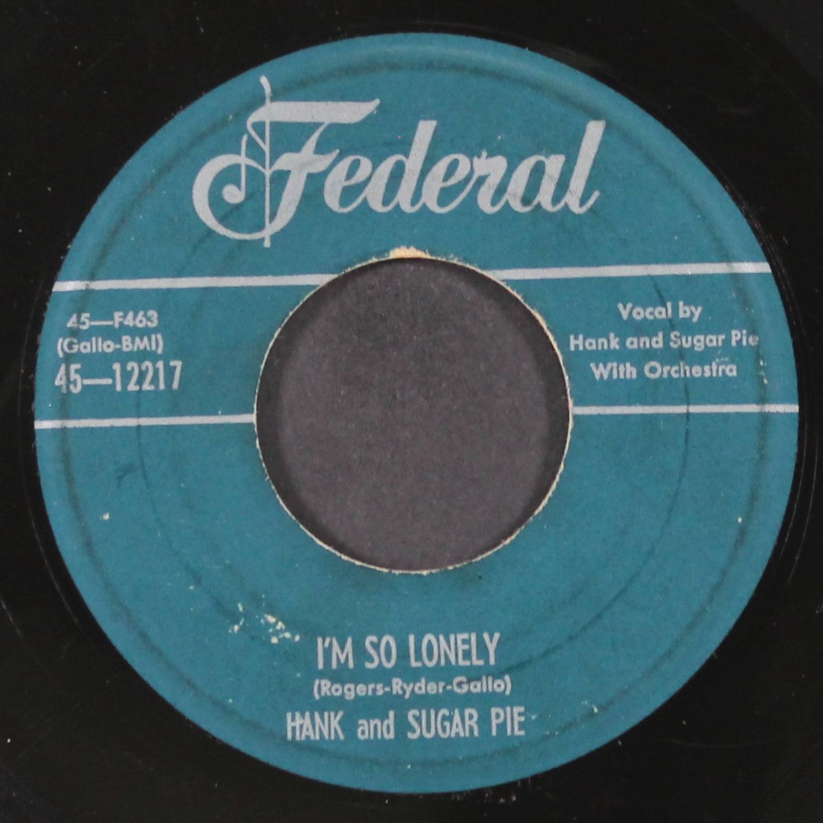 i'm so lonely / please be true by HANK & SUGAR PIE