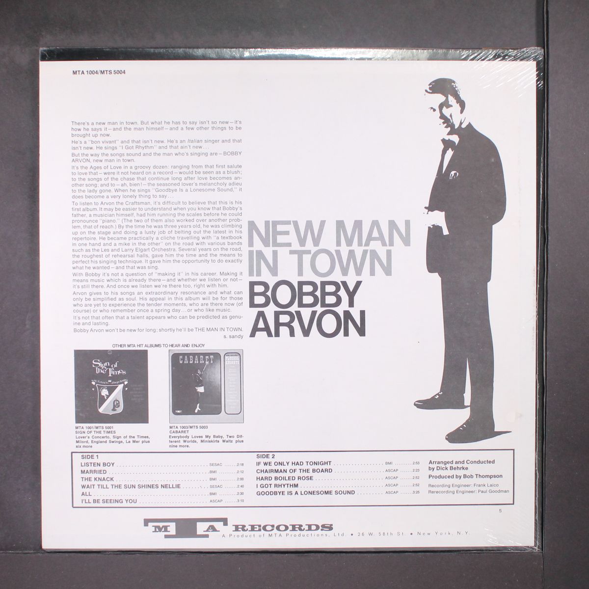 new man in town by BOBBY ARVON