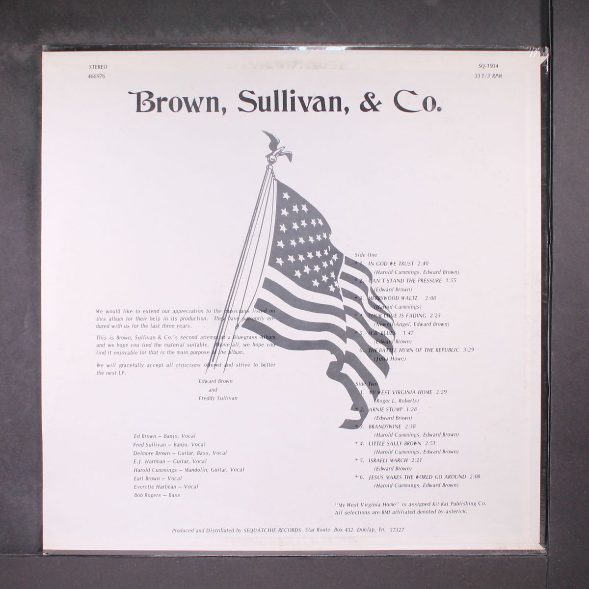 bluegrass '76 by BROWN, SULLIVAN & CO.