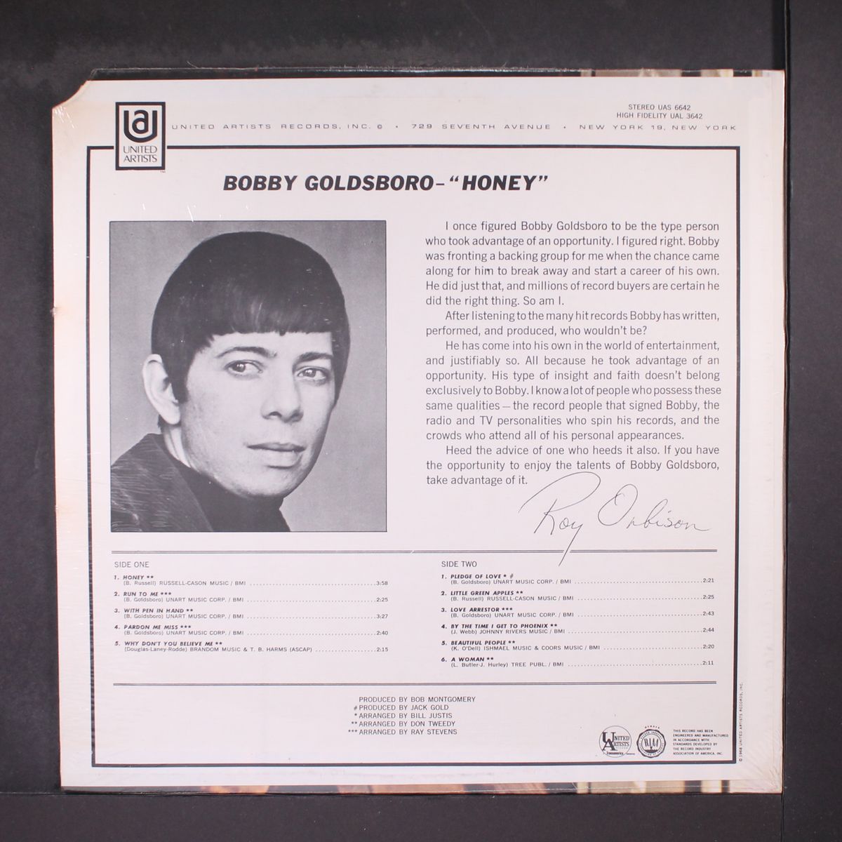 honey by BOBBY GOLDSBORO