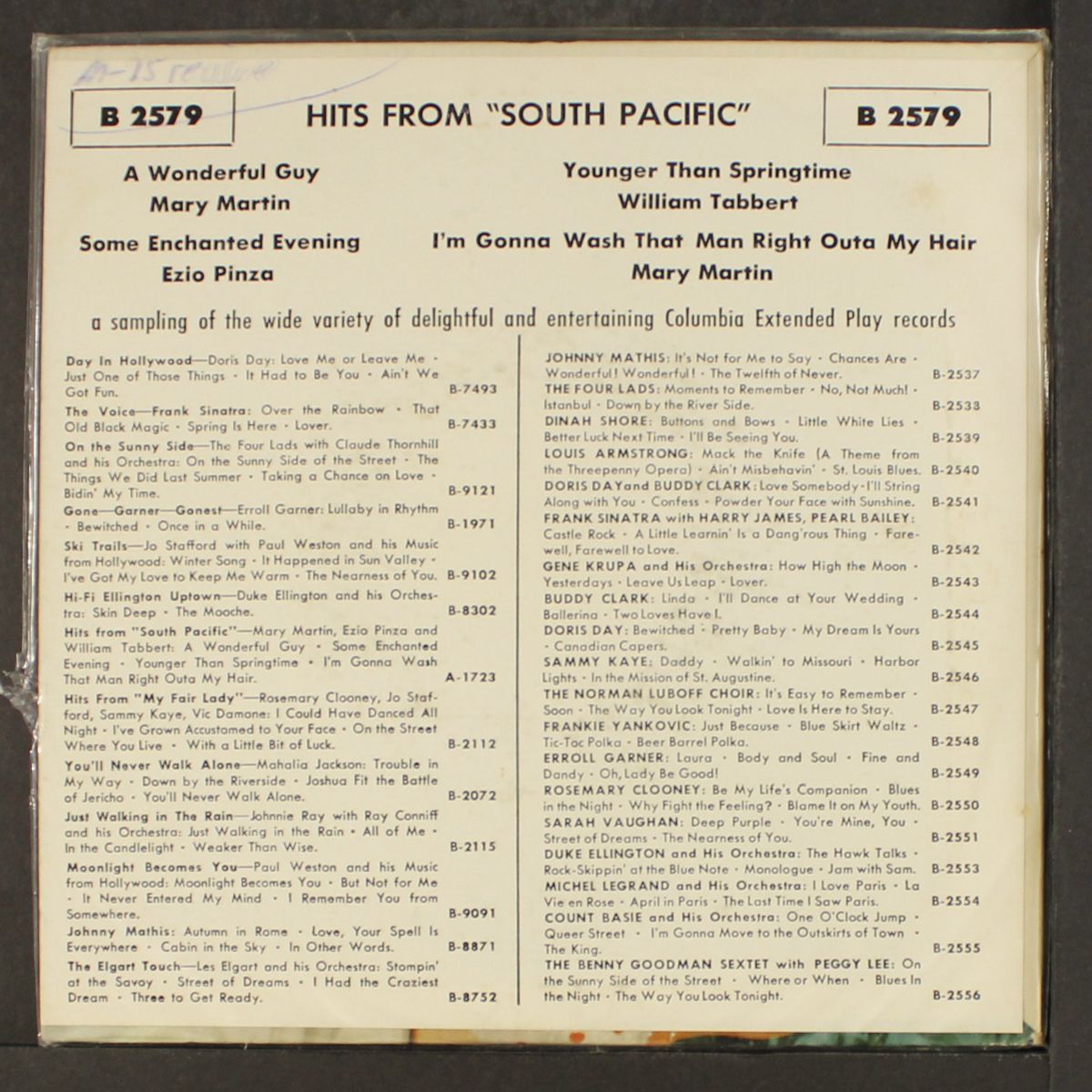 hits from south pacific, vol. 1 by MARY MARTIN