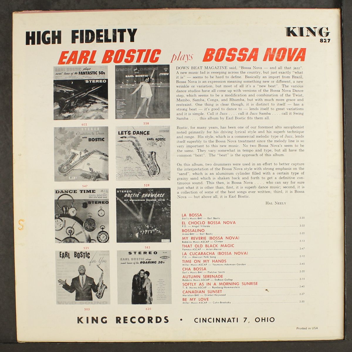 plays bossa nova by EARL BOSTIC