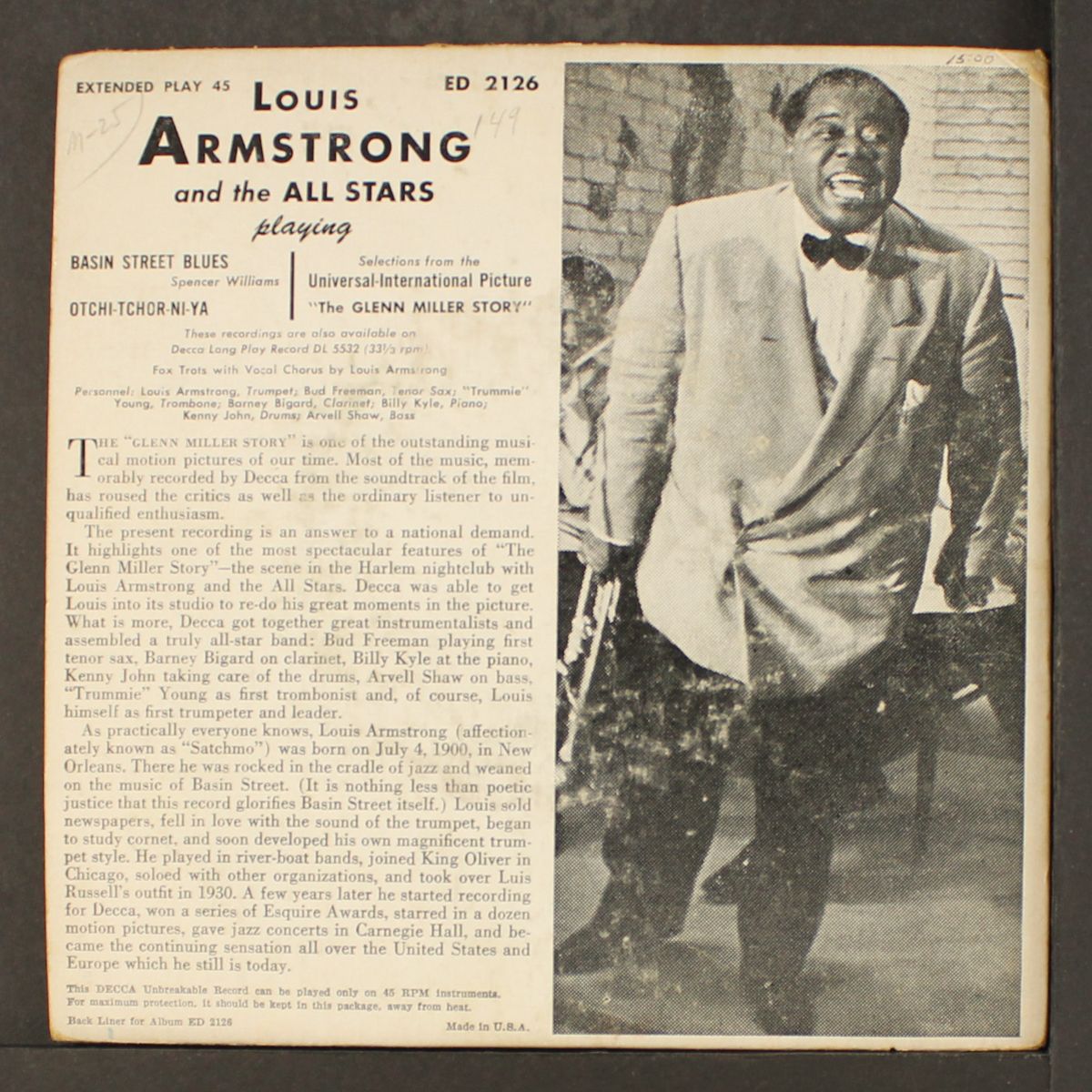 basin st. blues by LOUIS ARMSTRONG