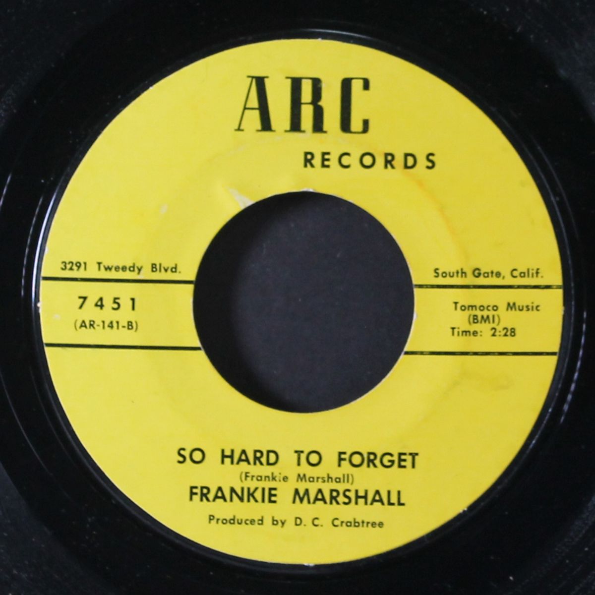hello foxie / so hard to forget by FRANKIE MARSHALL