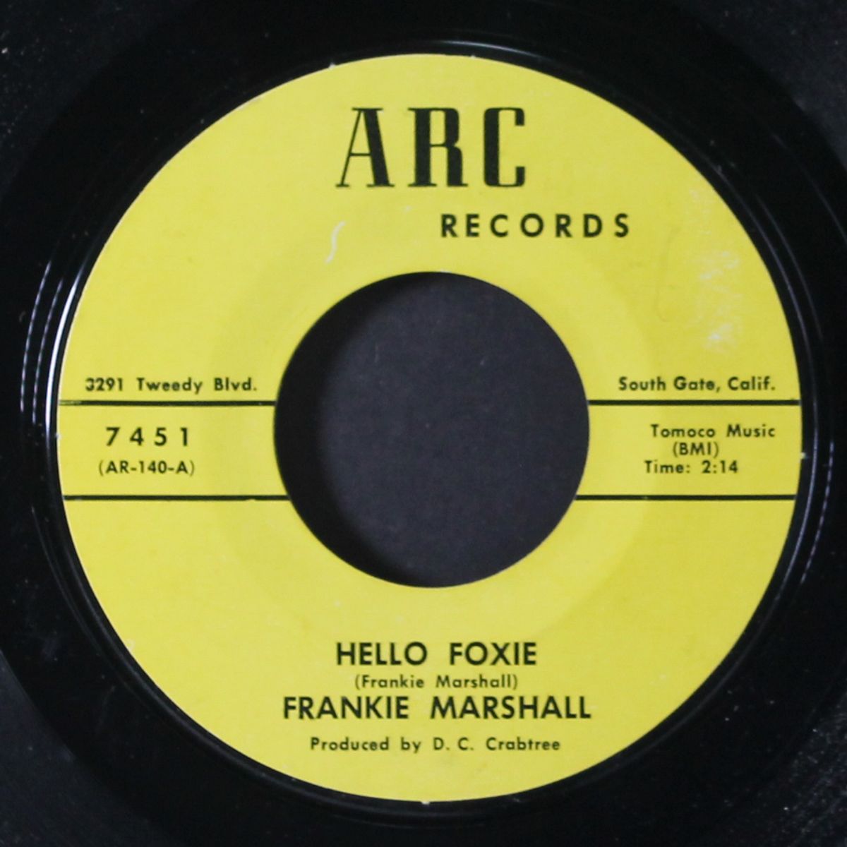 hello foxie / so hard to forget by FRANKIE MARSHALL