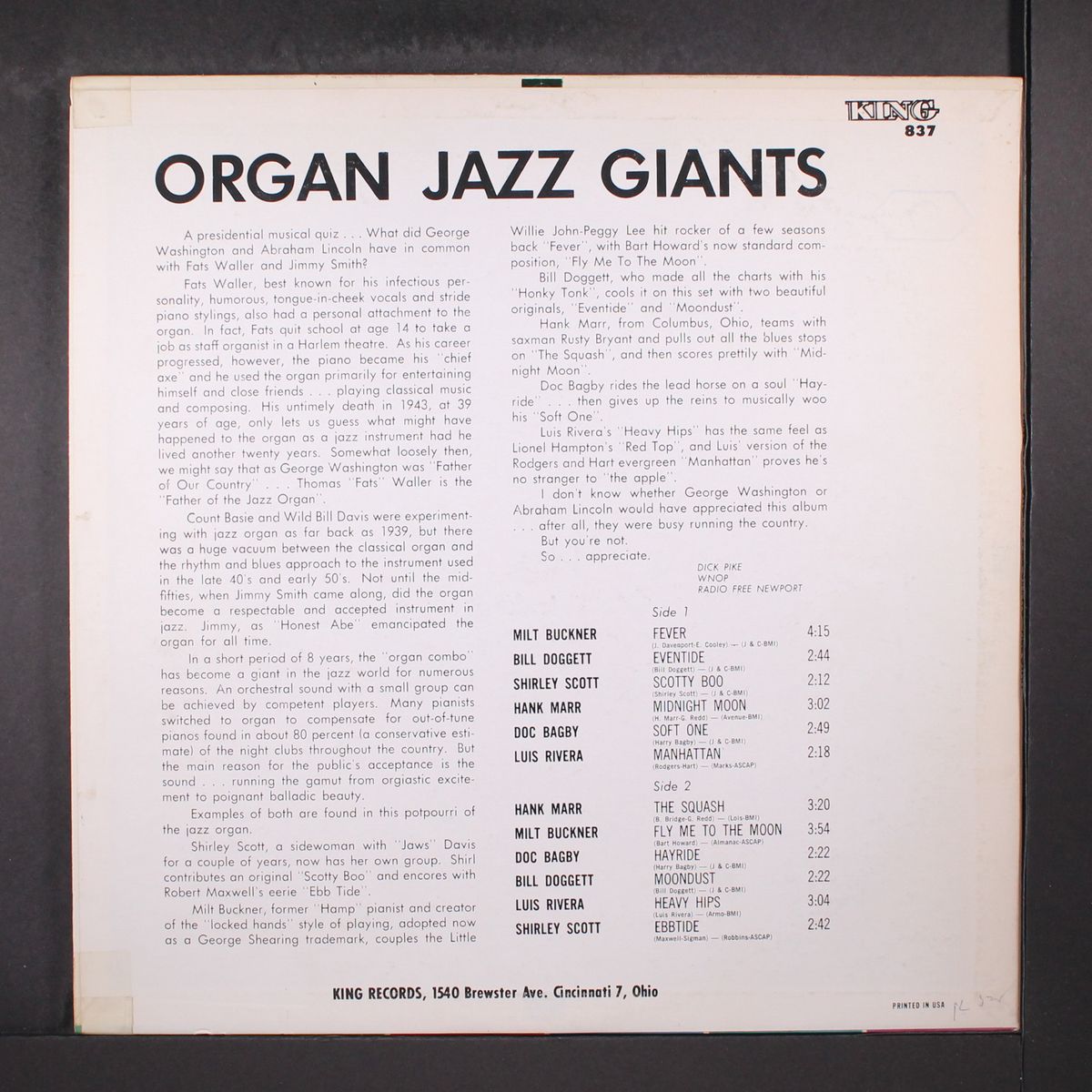 organ jazz giants by VARIOUS