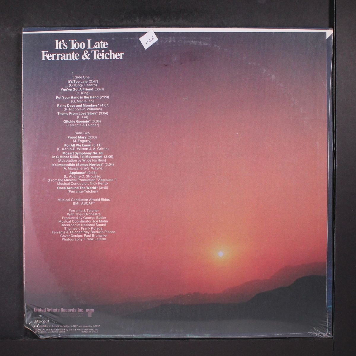 it's too late by FERRANTE & TEICHER