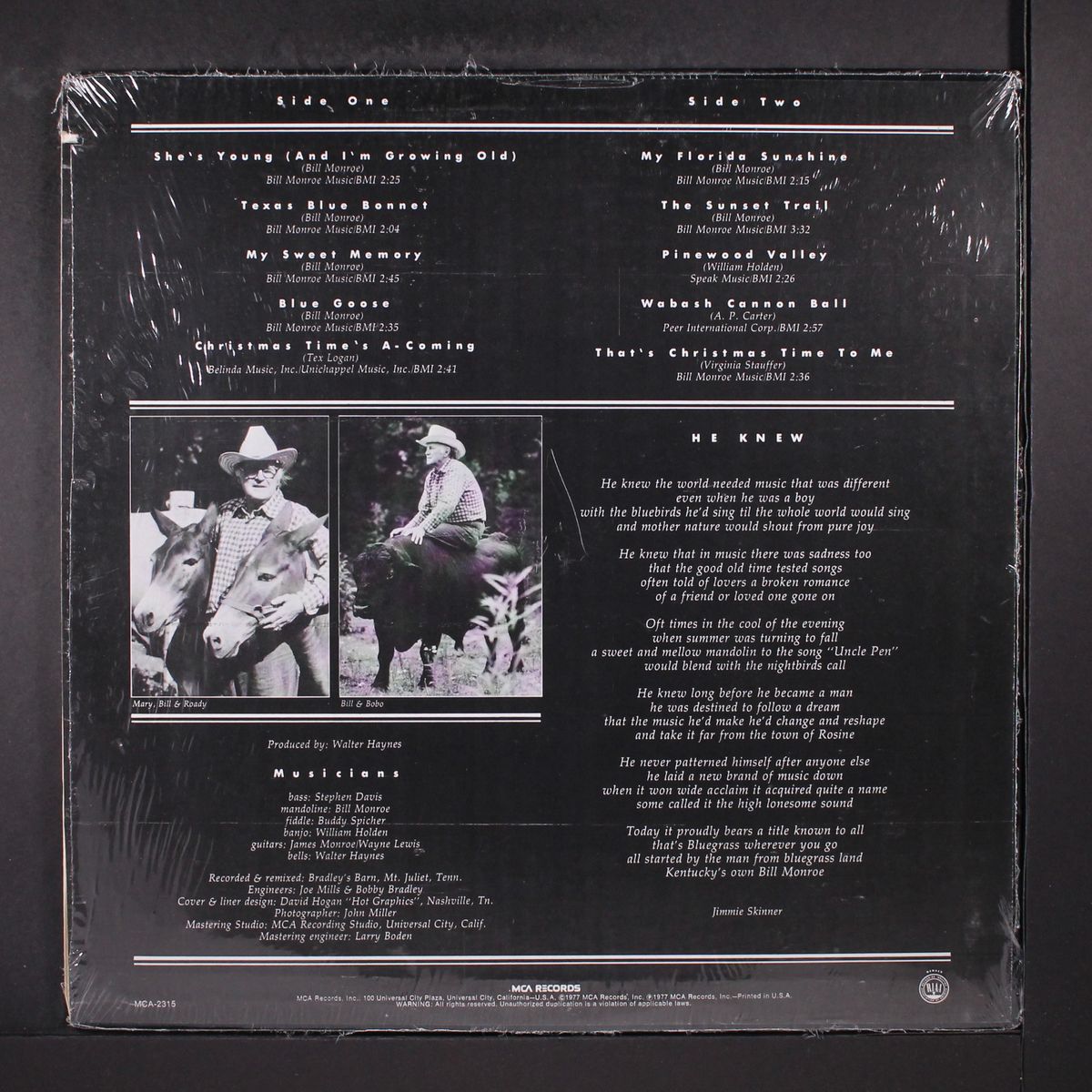 bluegrass memories by BILL MONROE