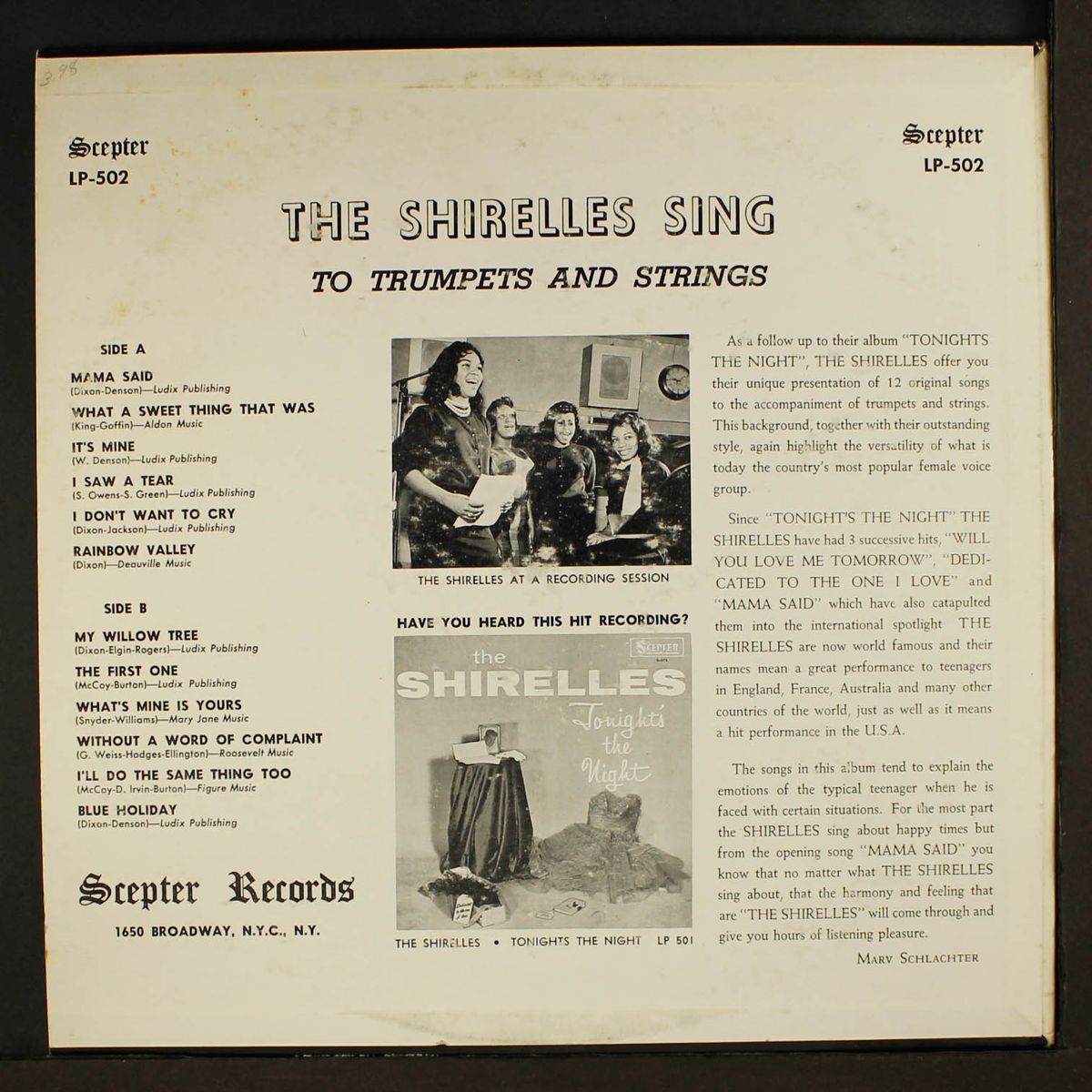 sing to trumpets and strings by SHIRELLES