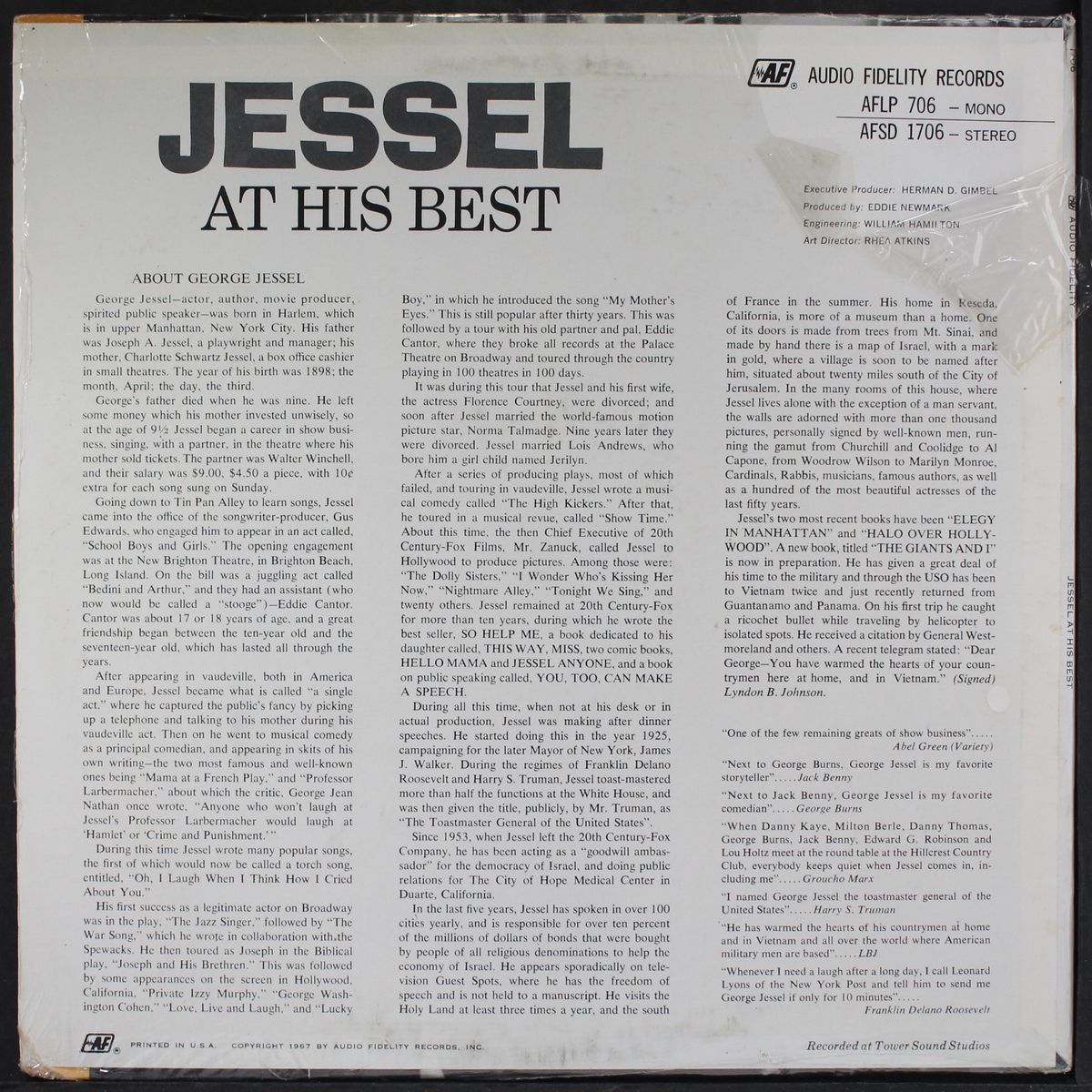 at his best by GEORGE JESSEL