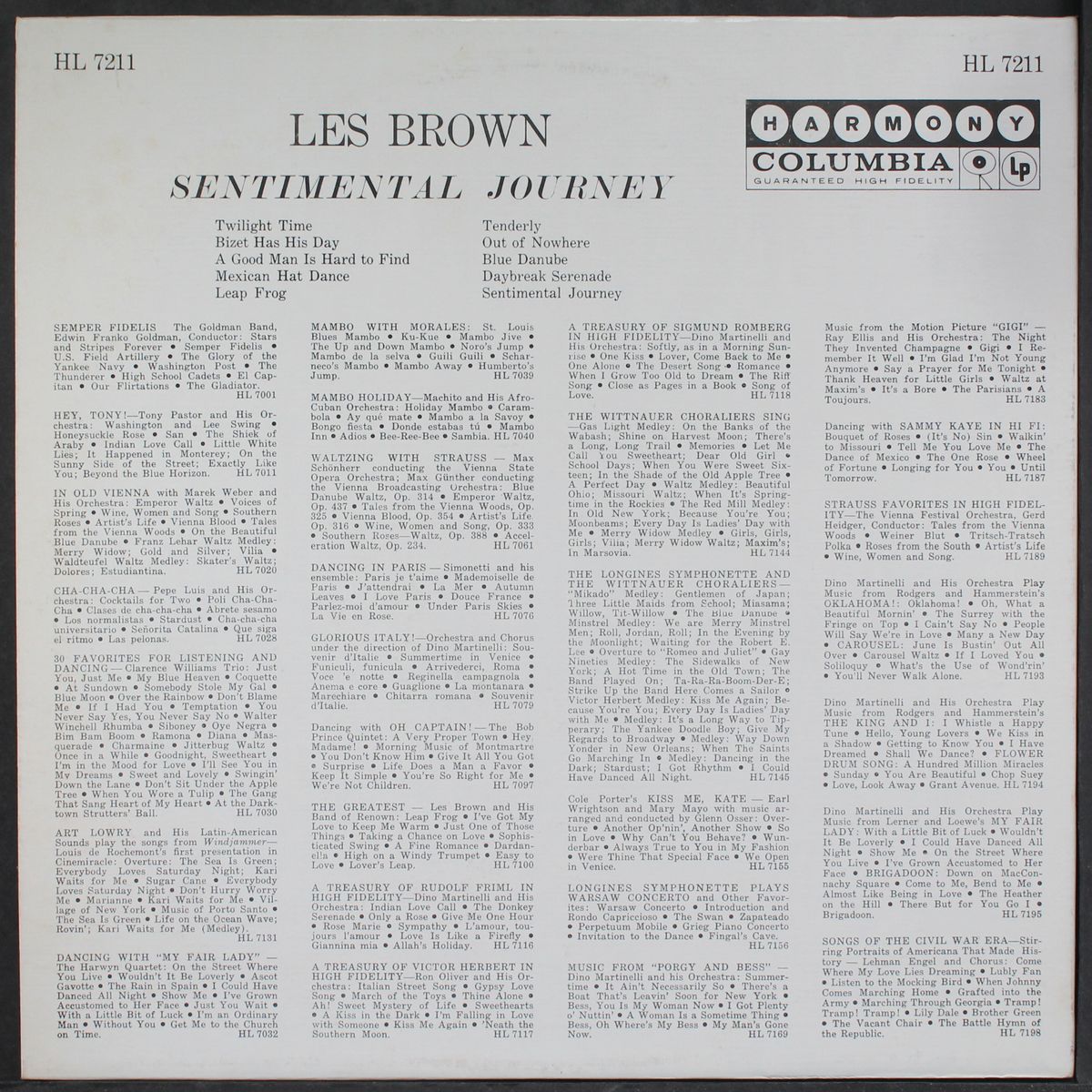 sentimental journey by LES BROWN