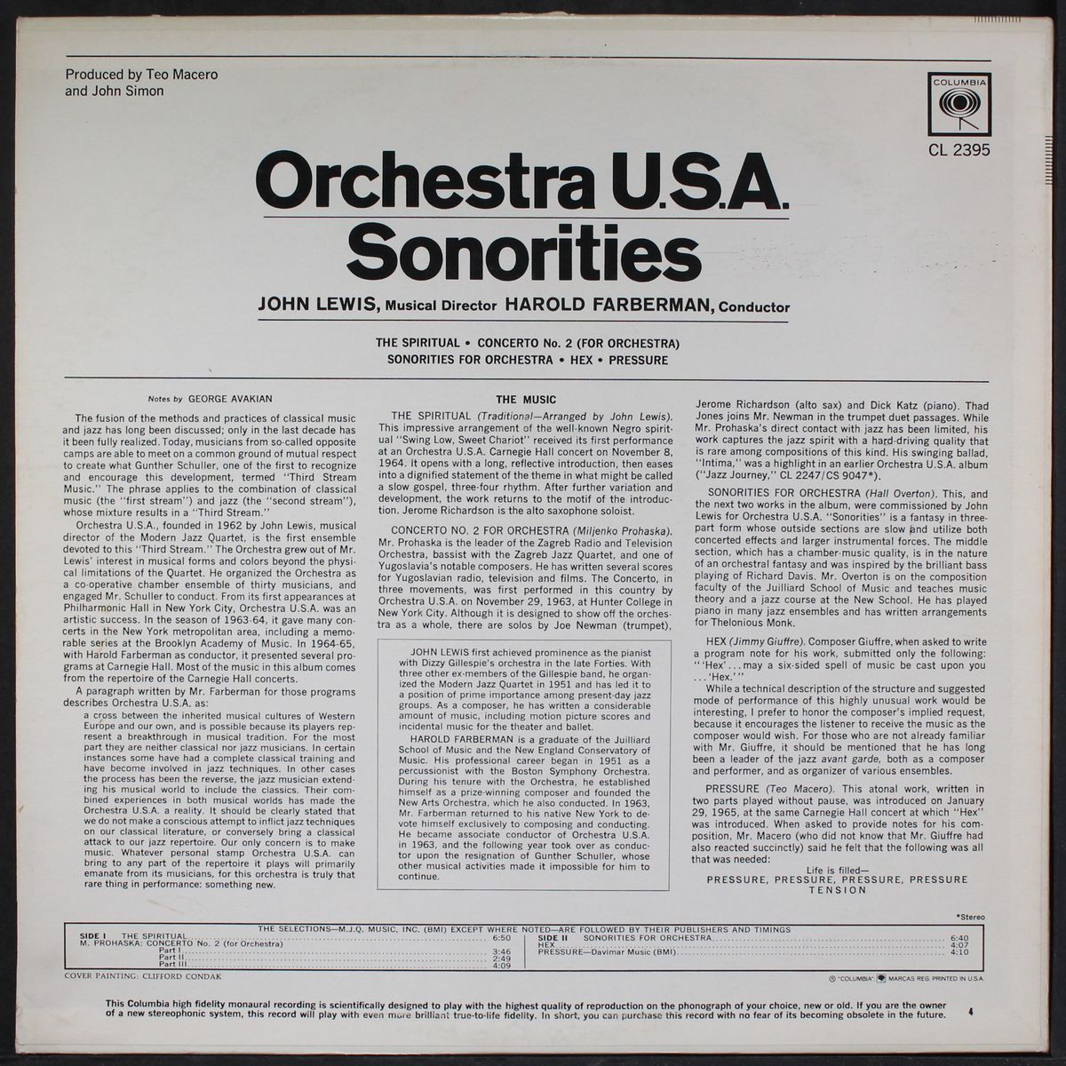 sonorities by ORCHESTRA U.S.A.