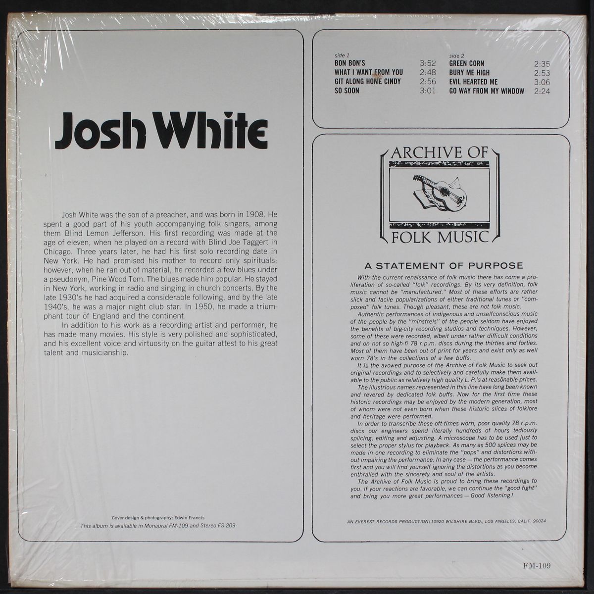 josh white by JOSH WHITE