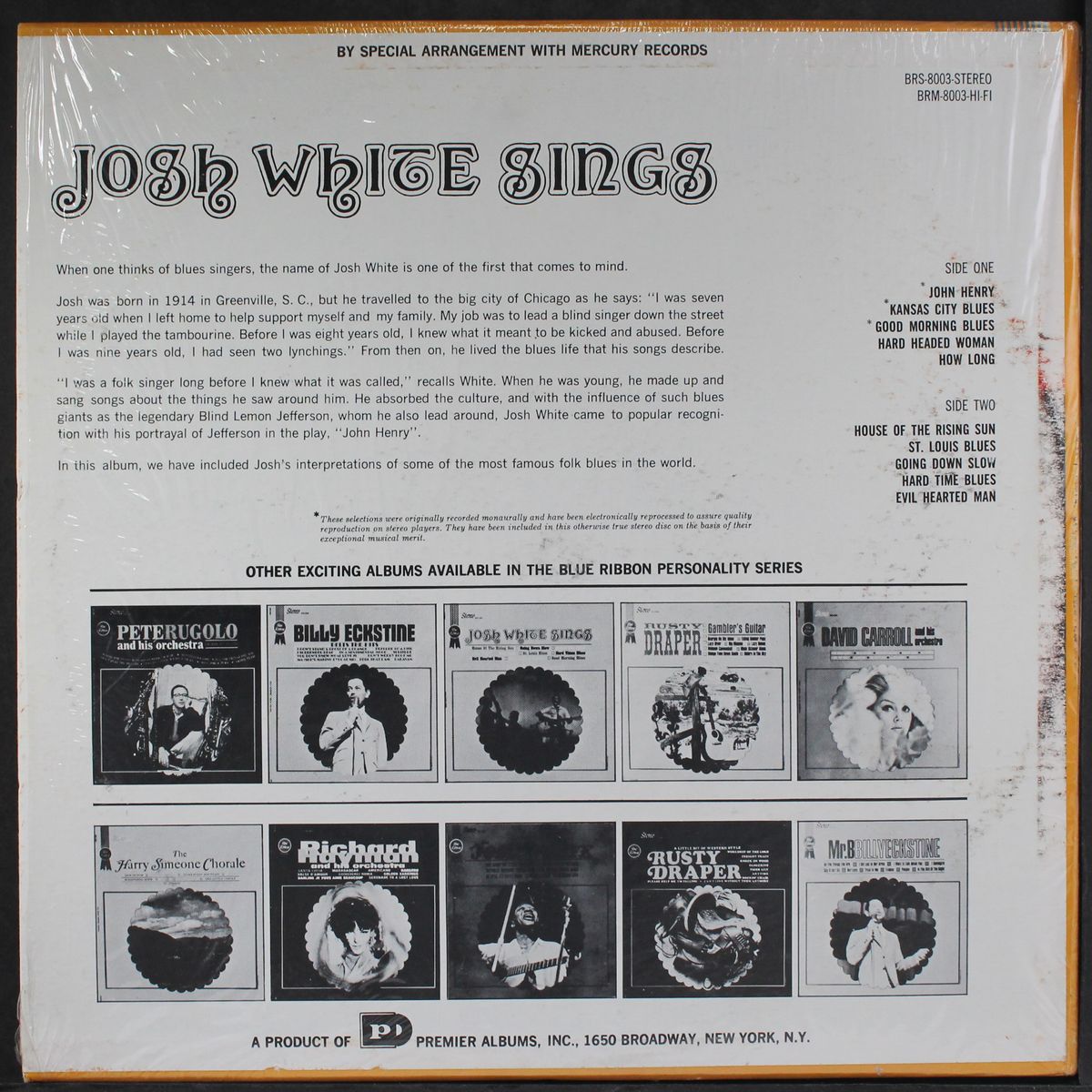sings by JOSH WHITE