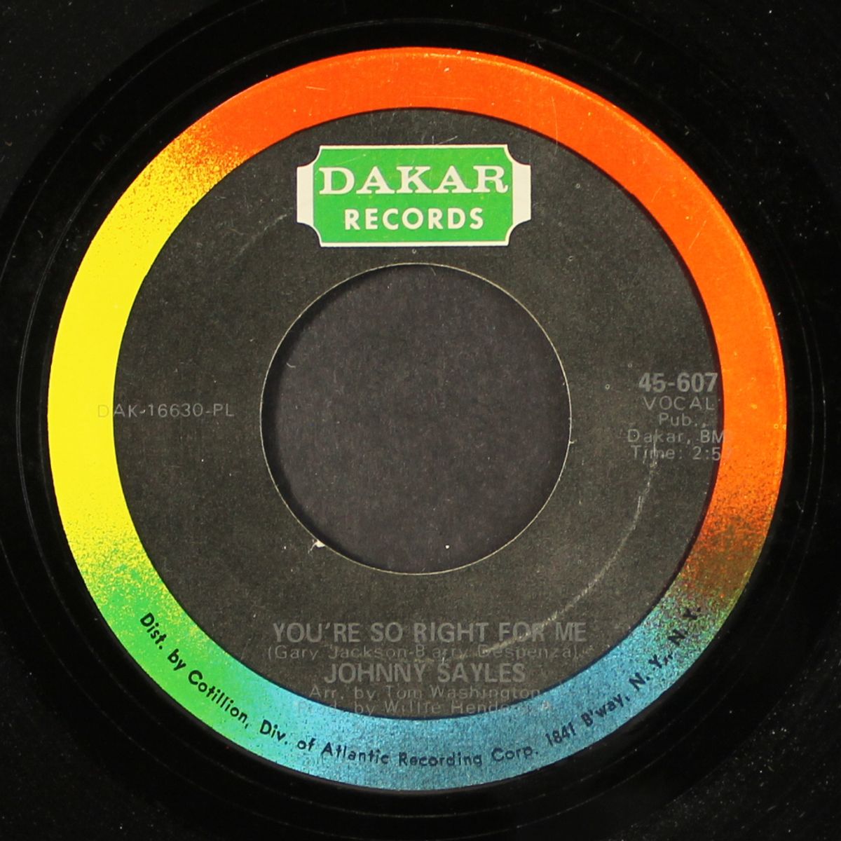 somebody's changing / you're so right for me by JOHNNY SAYLES