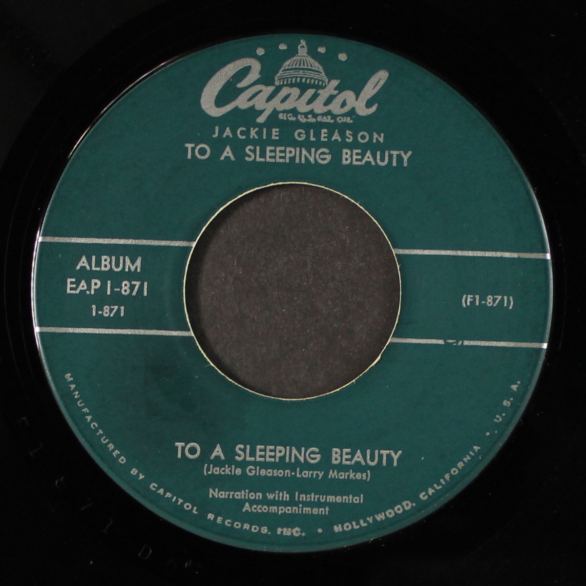to a sleeping beauty by JACKIE GLEASON