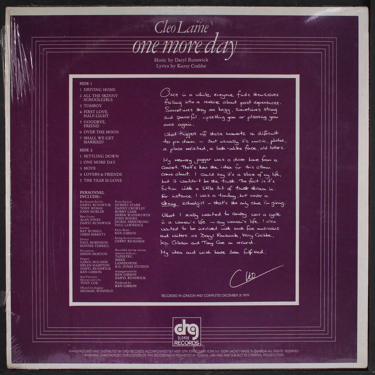 one more day by CLEO LAINE
