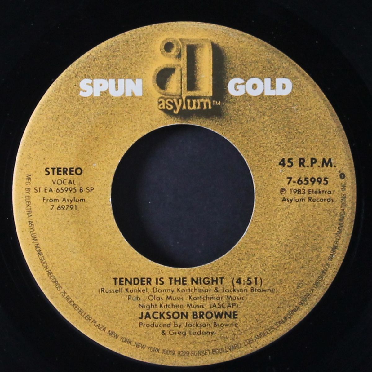 lawyers in love / tender is the night by JACKSON BROWNE