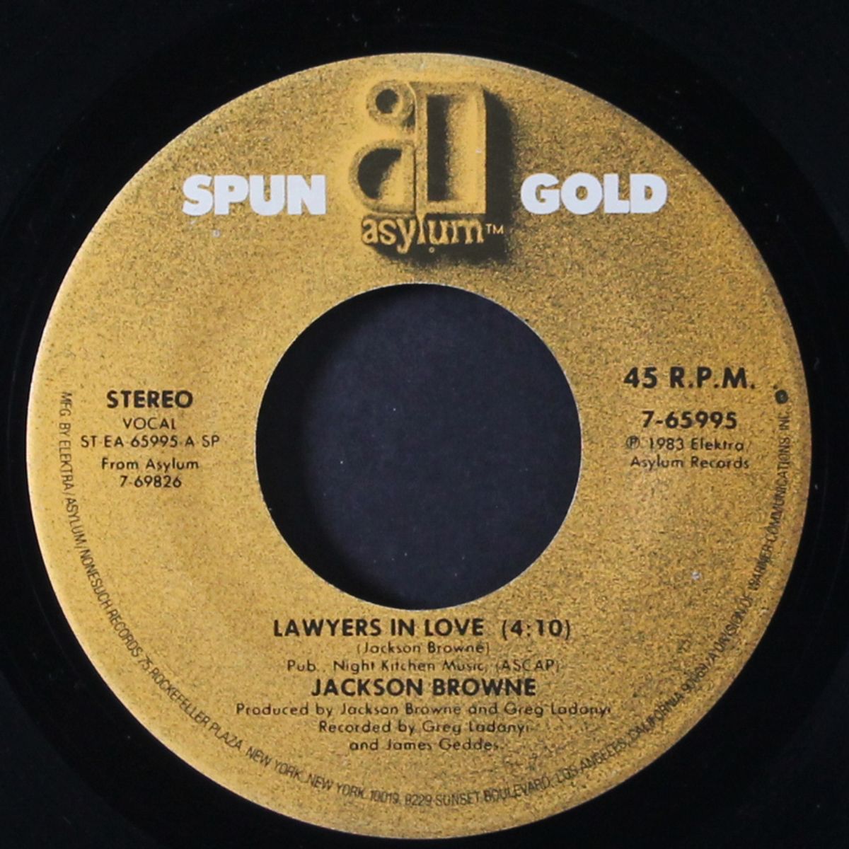 lawyers in love / tender is the night by JACKSON BROWNE